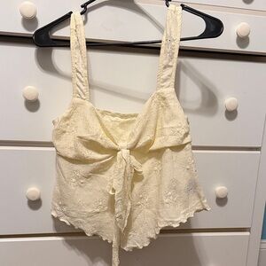 Cider Cream Lace Crop Top